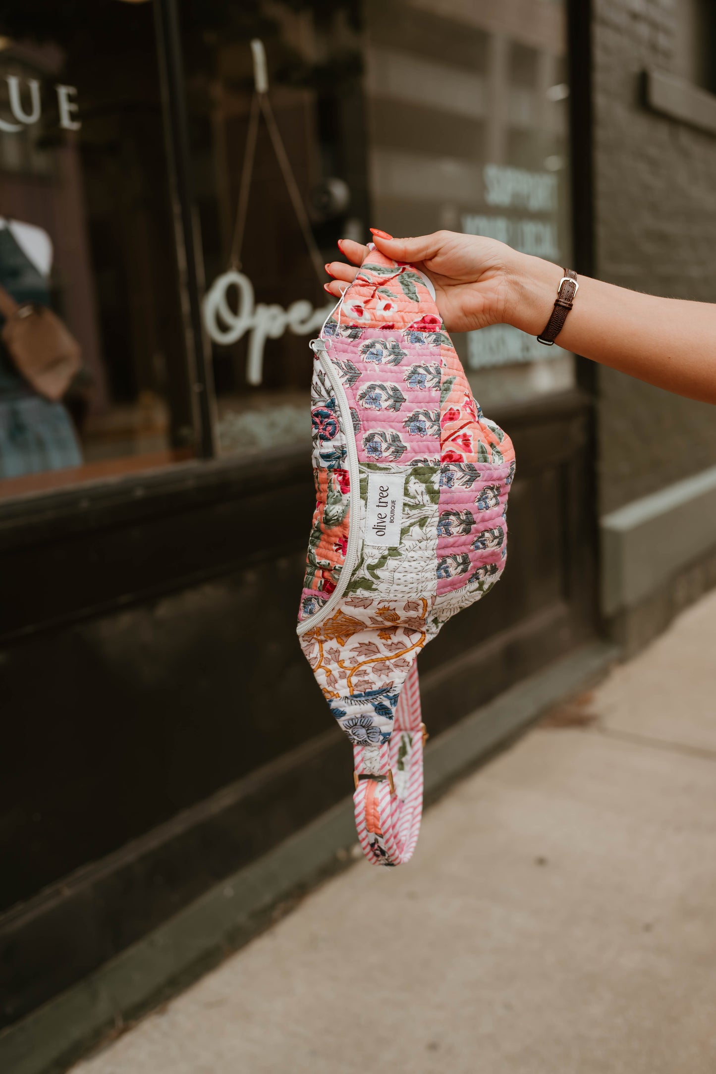 SUNRISE QUILTED PATCHWORK BUM BAG