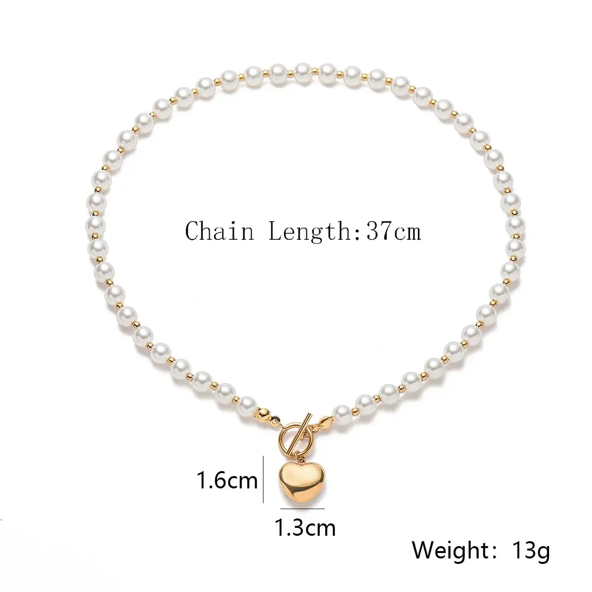PEARL HEART PENDANT NECKLACE