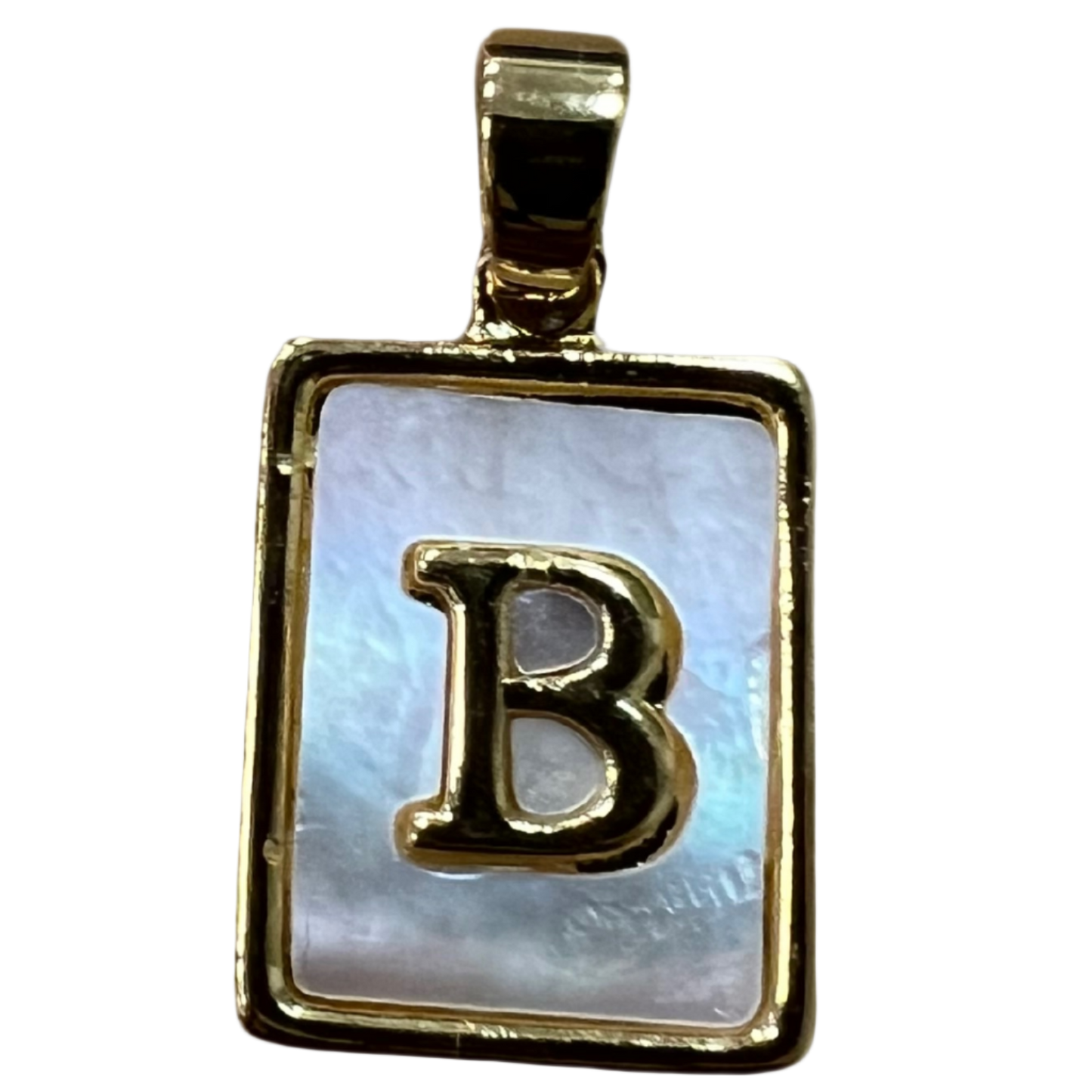 GOLD + OPAL INITIAL PENDANT