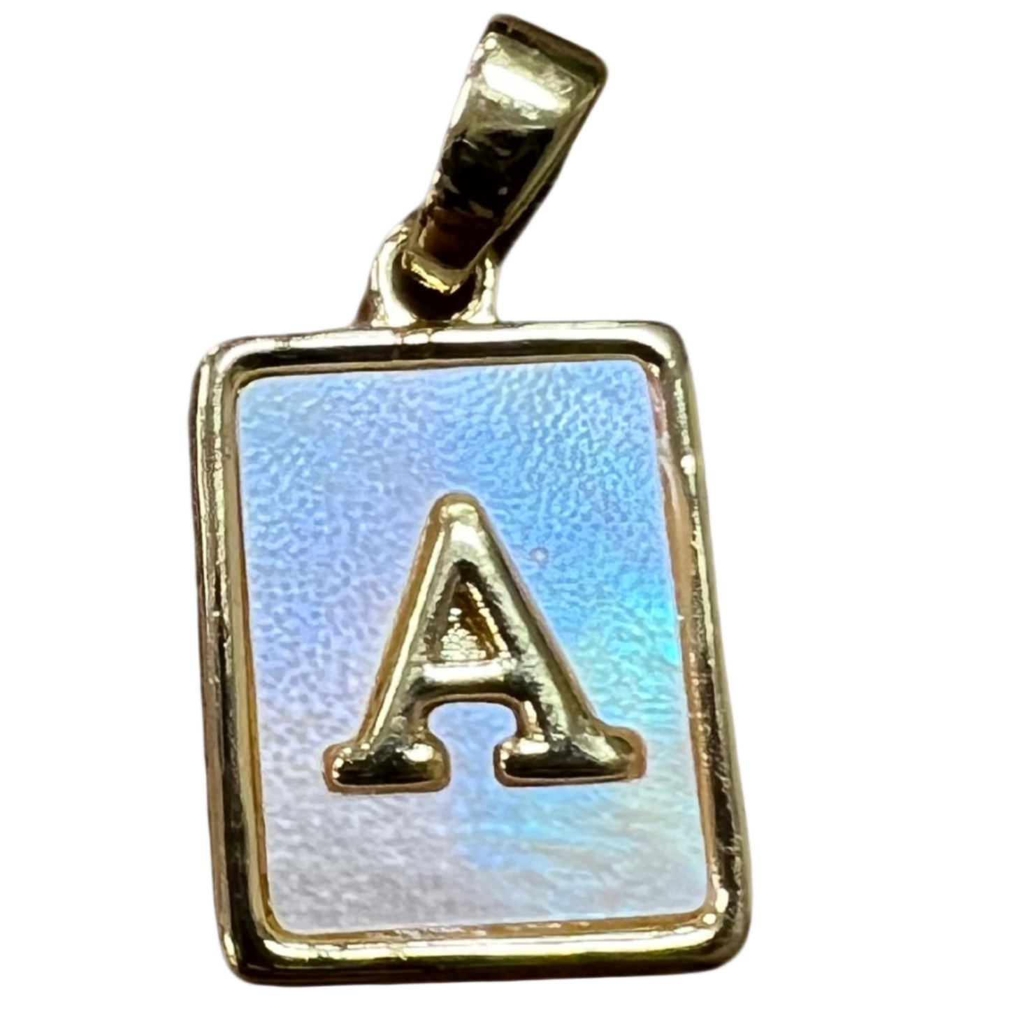 GOLD + OPAL INITIAL PENDANT