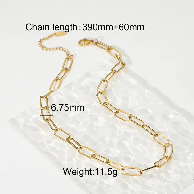 LARGE CHUNKY PAPERCLIP CHAIN