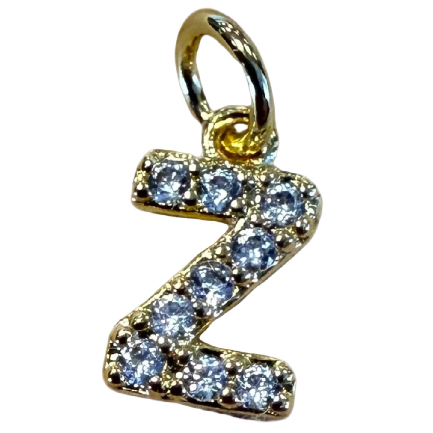 SMALL DIAMOND GOLD INITIAL CHARM