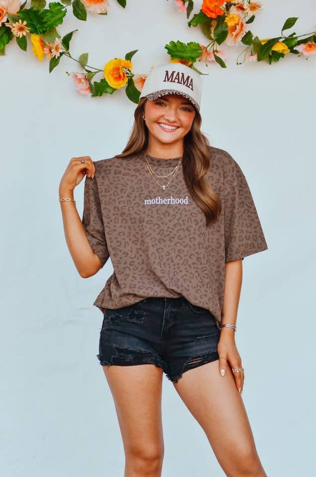 MOTHERHOOD LEOPARD GRAPHIC TEE