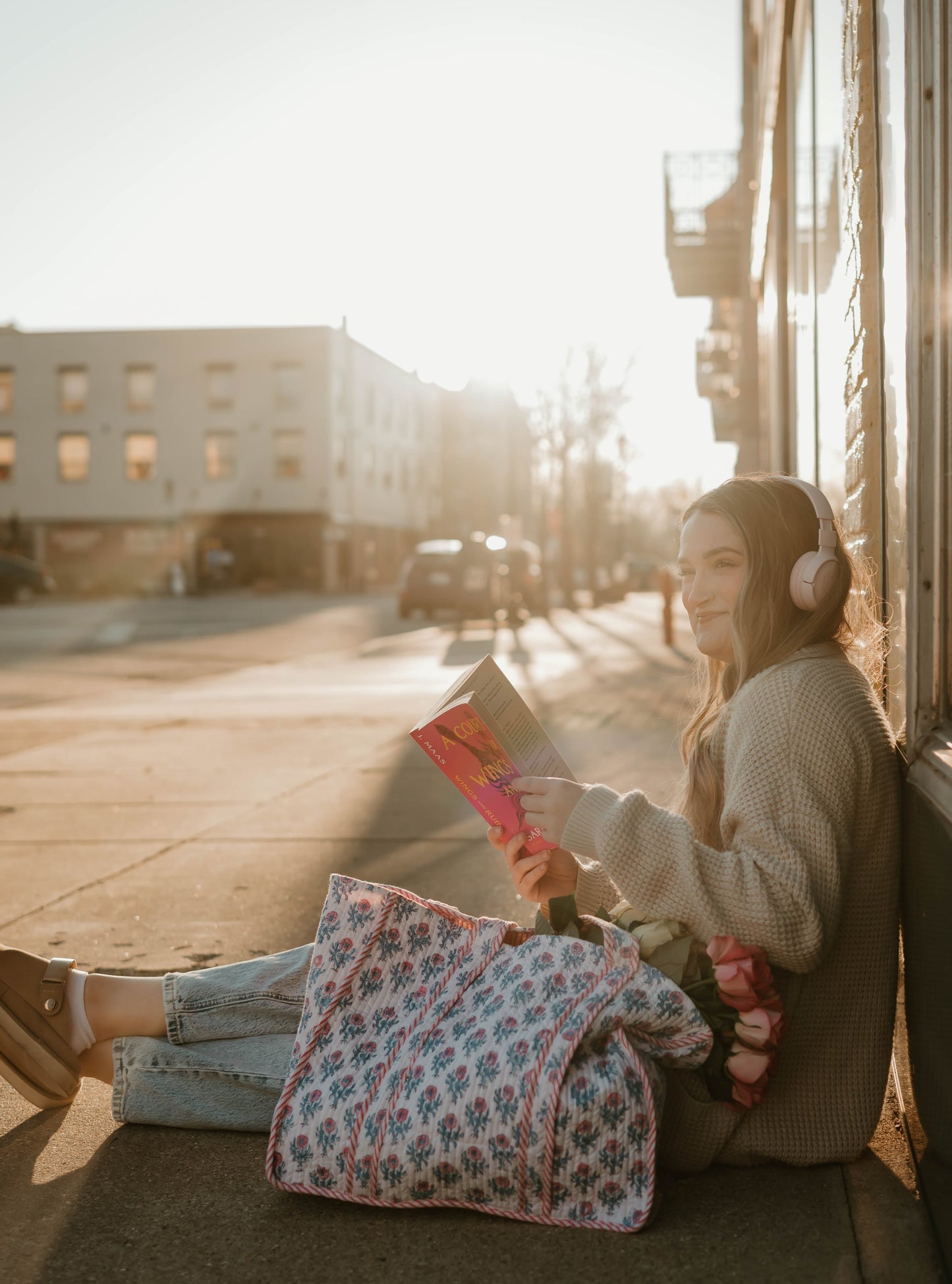 PINK + BLUE TOTE BAG