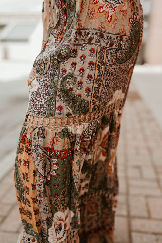 BOHO PRINT LACE INSERT BOTTOMS