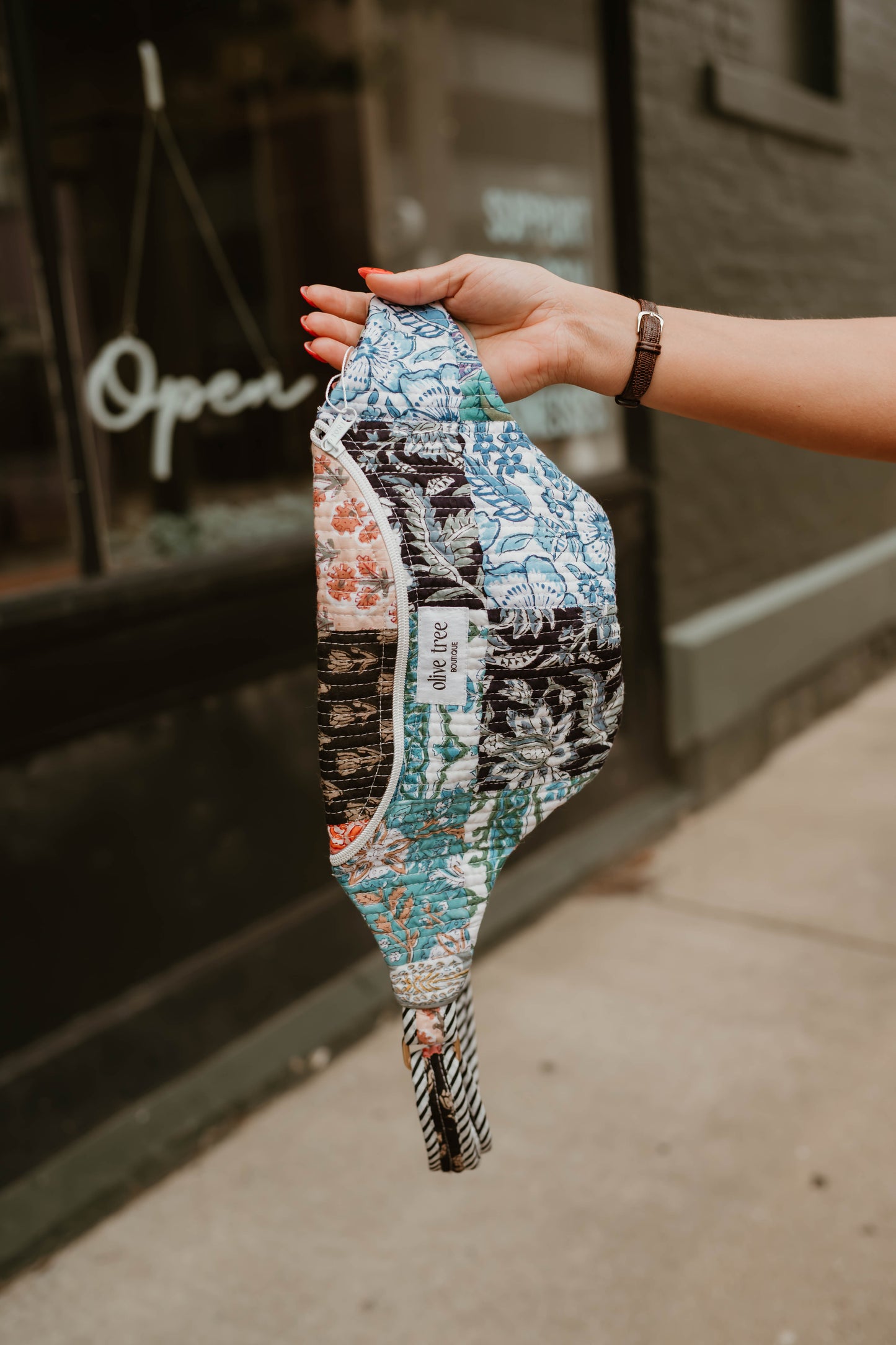 MIDNIGHT QUILTED PATCHWORK BUM BAG
