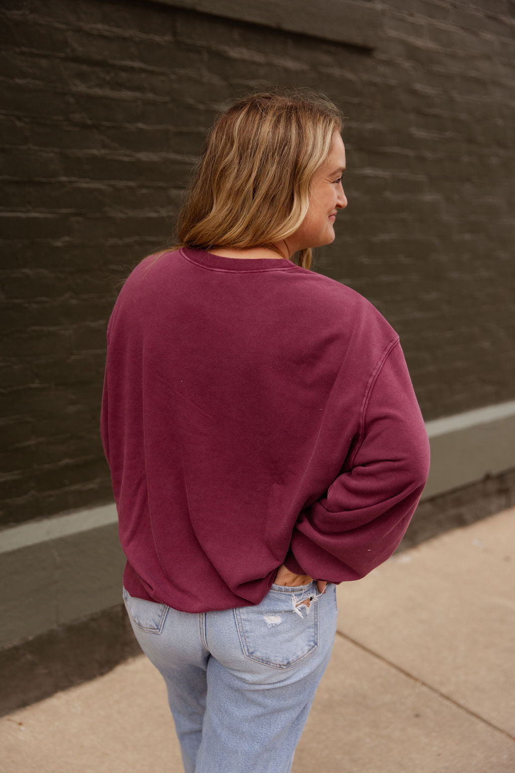 BERRY MINERAL WASHED PULLOVER