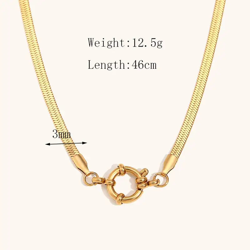 GOLD PLATED STAINLESS CIRCLET CHAIN