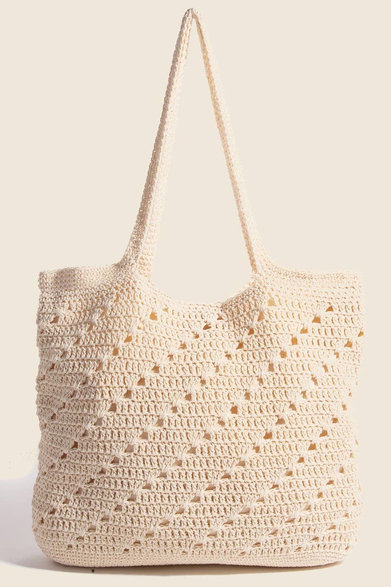 BRAIDED TAN TOTE BAG