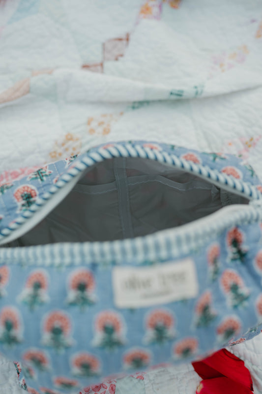 PINK + PERIWINKLE MAKEUP BAG