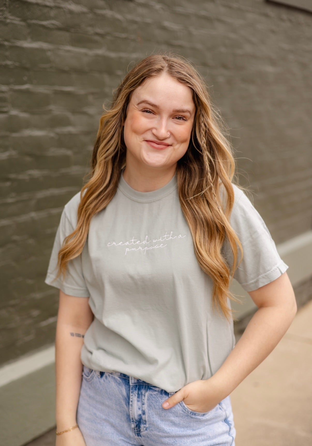 EMBROIDERED PURPOSE TEE