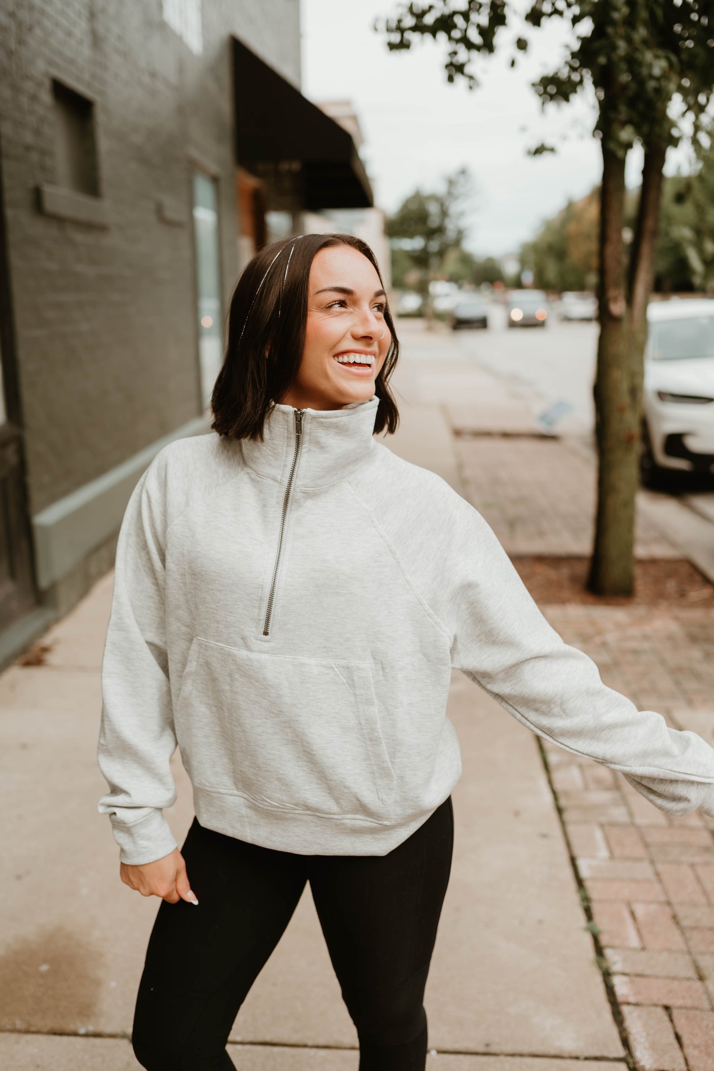 HEATHERED GRAY HALF ZIP SCUBA