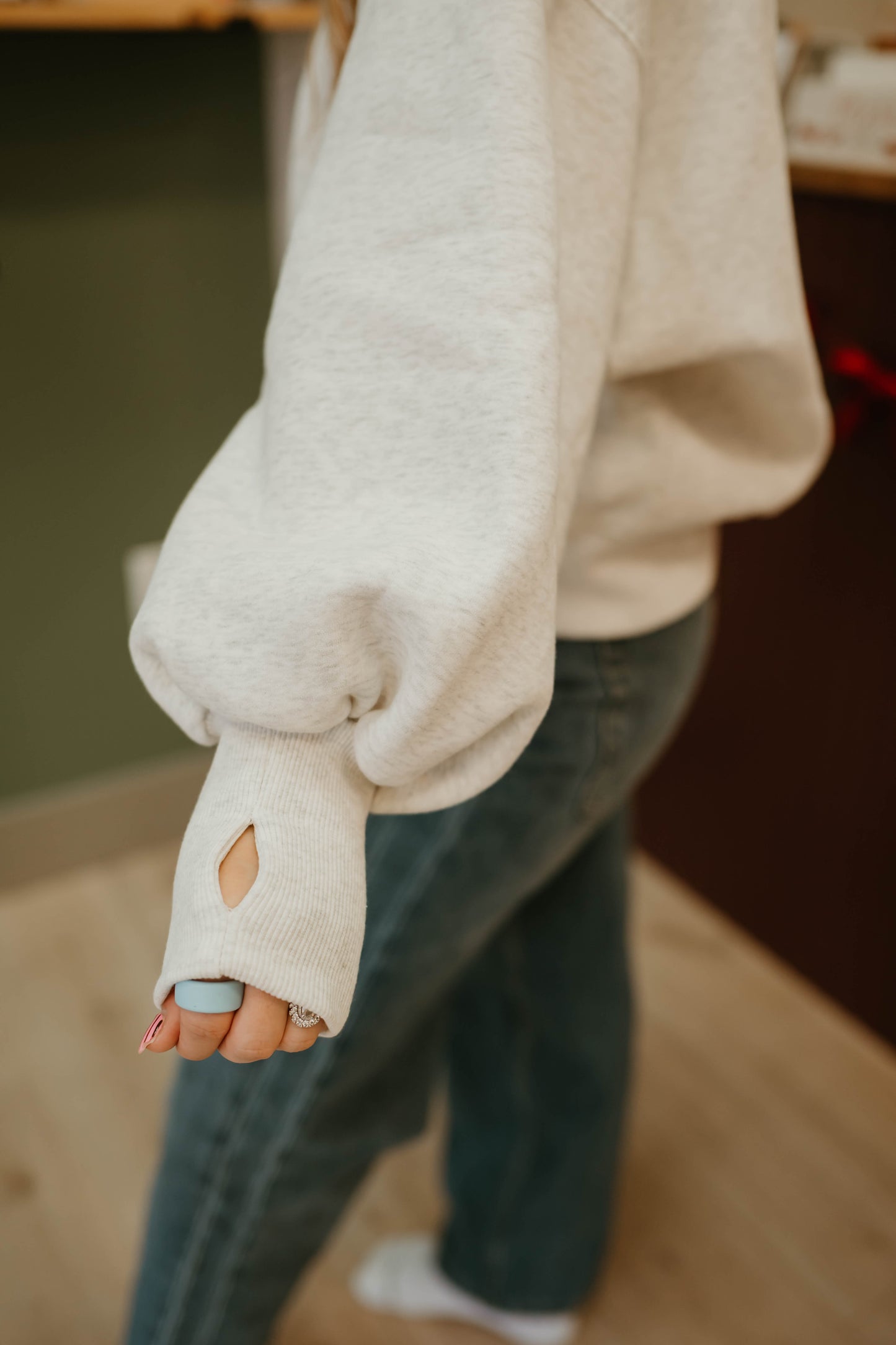 HALF BUTTON RELAXED FIT PULLOVER