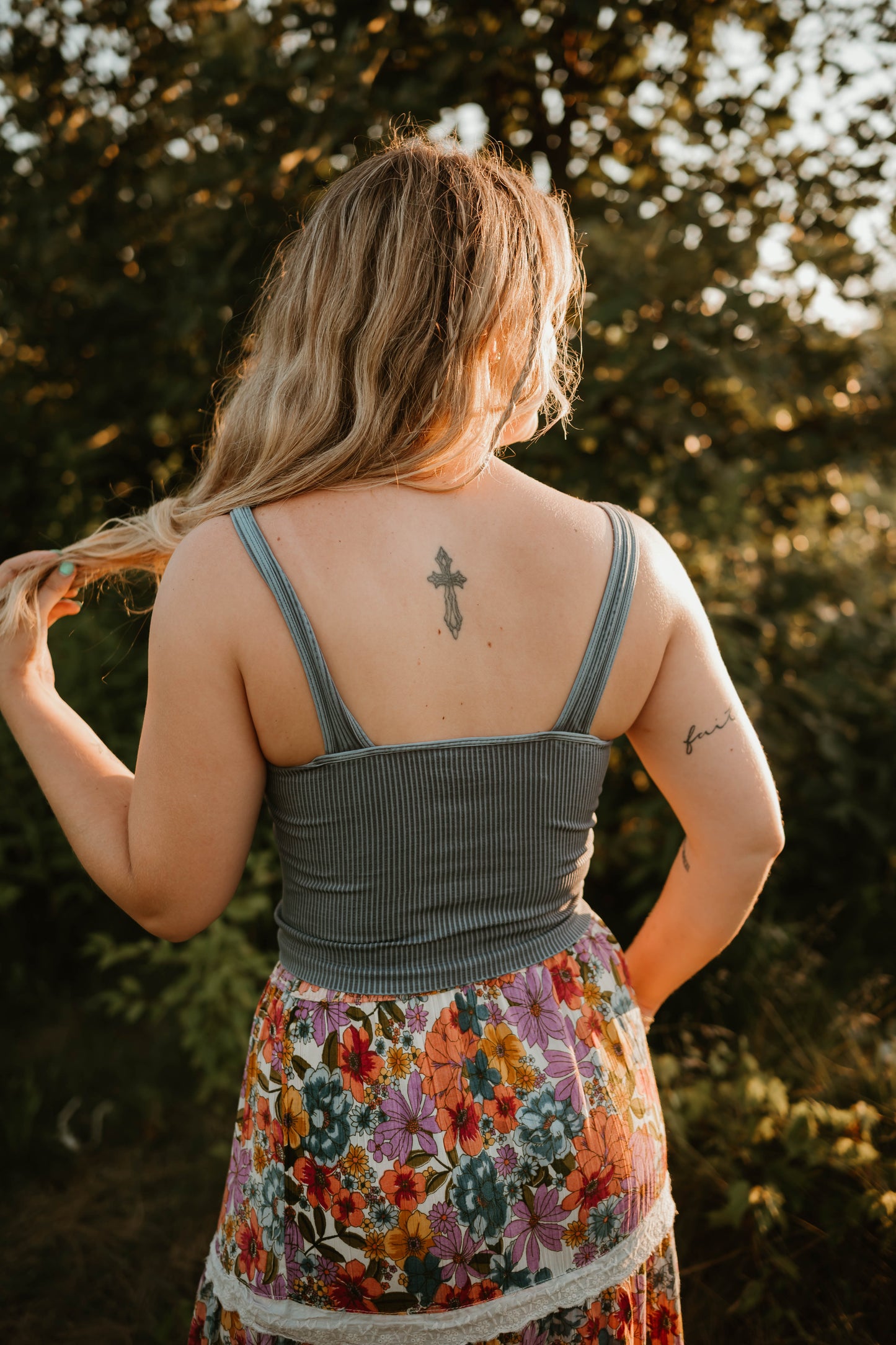 BLUEBERRY V NECK TANK