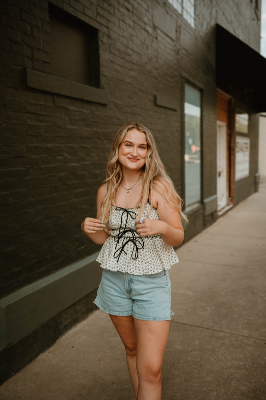 CHERRY TIE FRONT TANK