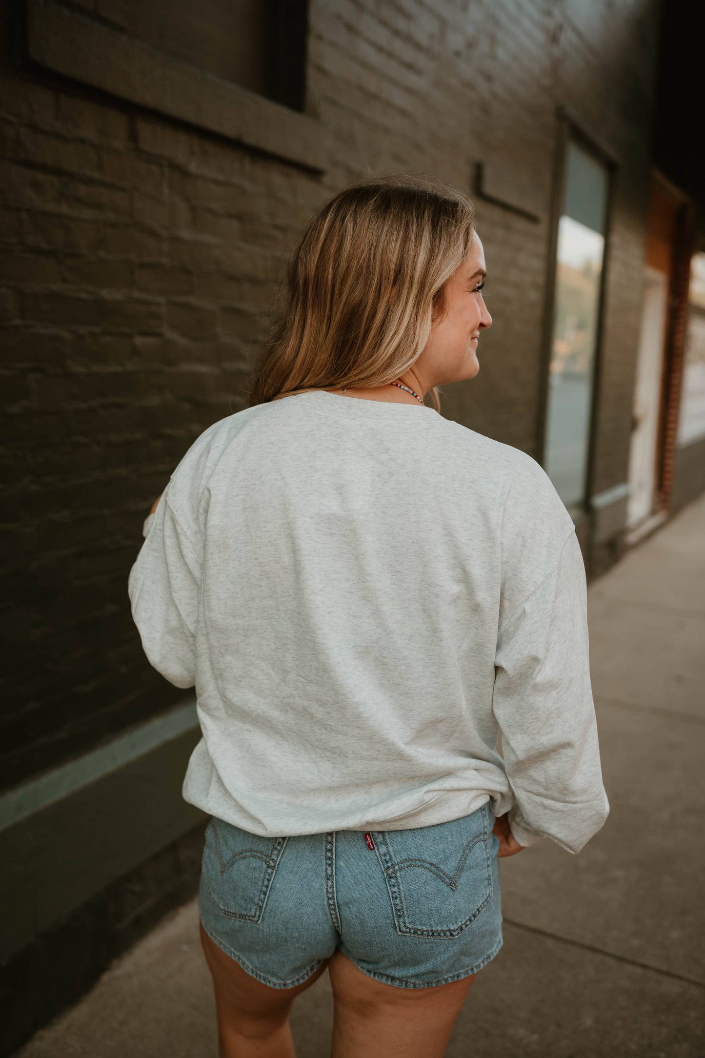 USA QUILTED CREW NECK PULLOVER