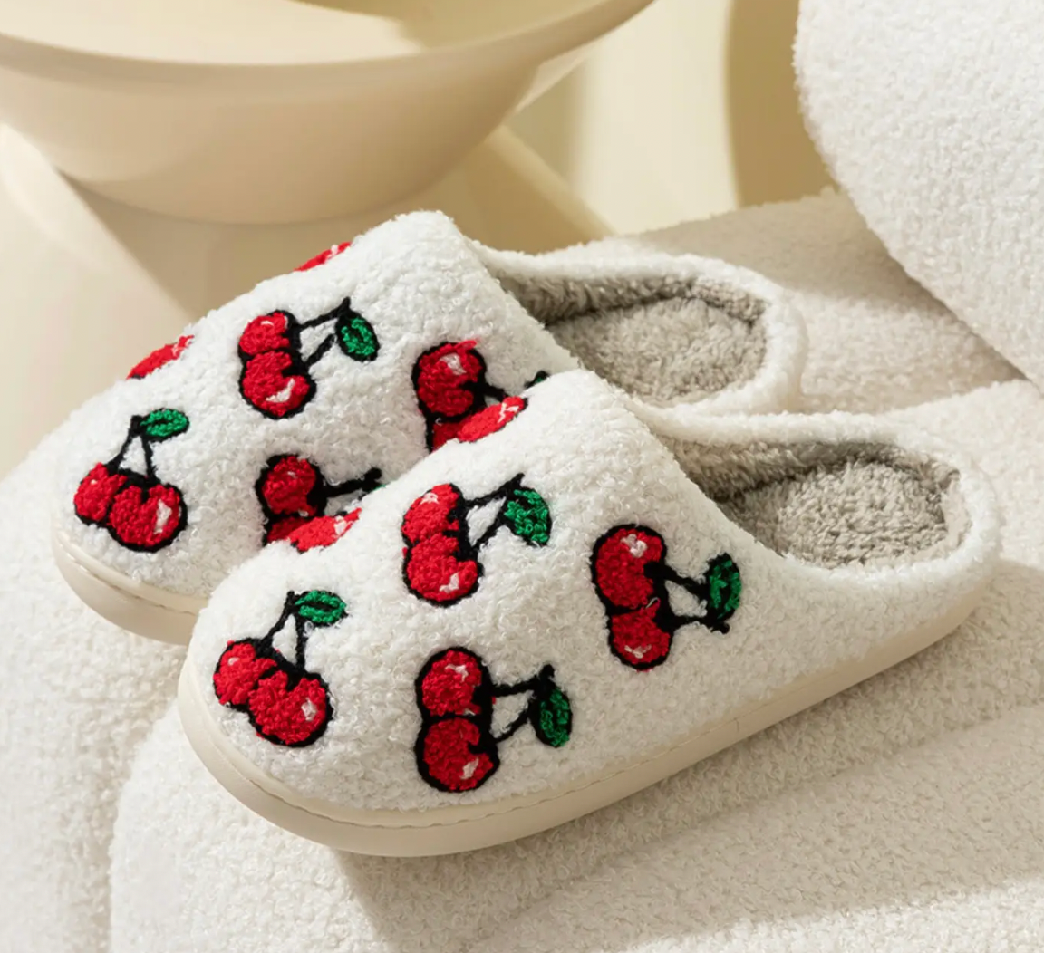 COZY CHERRY SLIPPERS