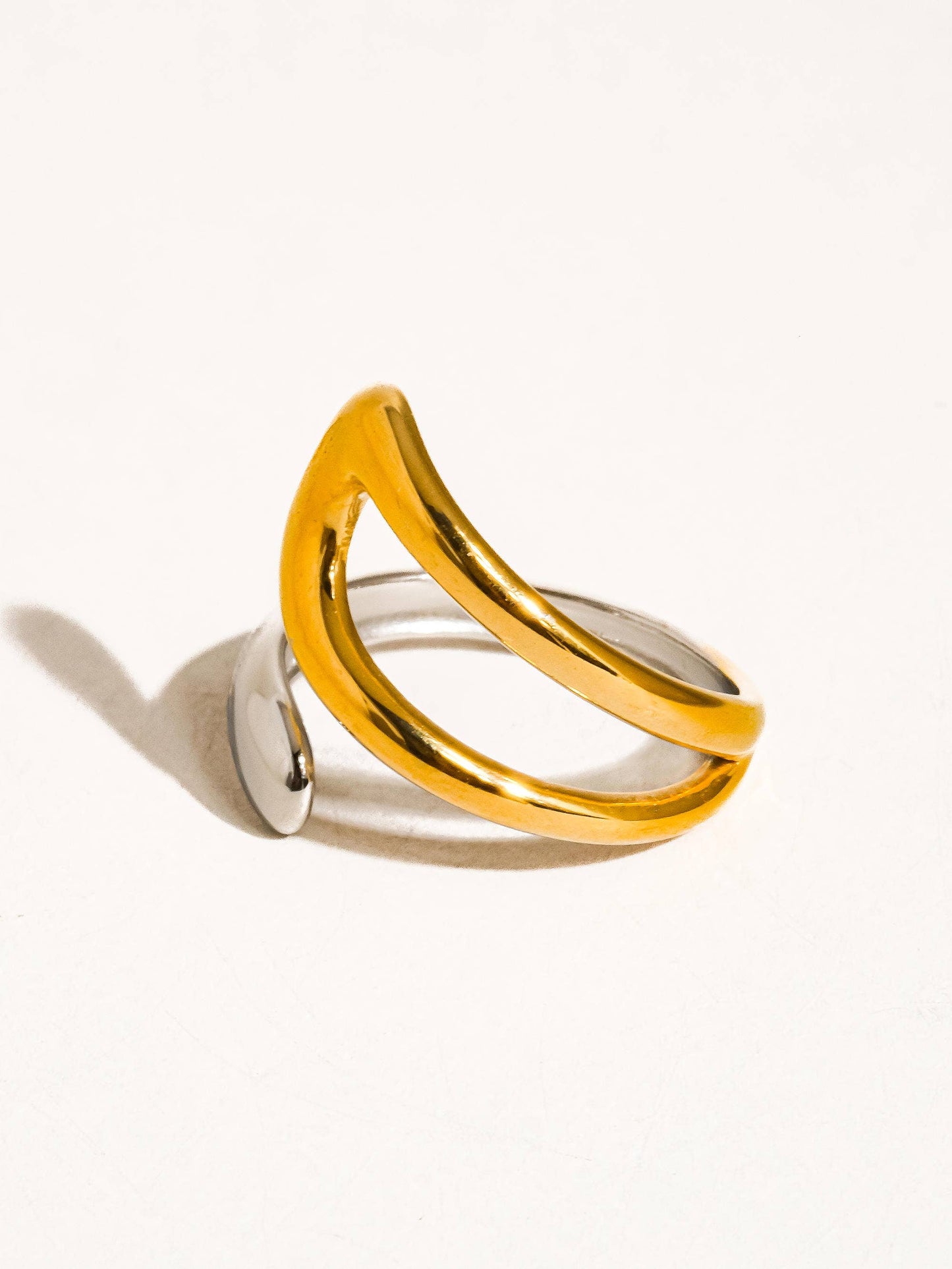 GOLD SILVER NON TARNISH WRAP RING