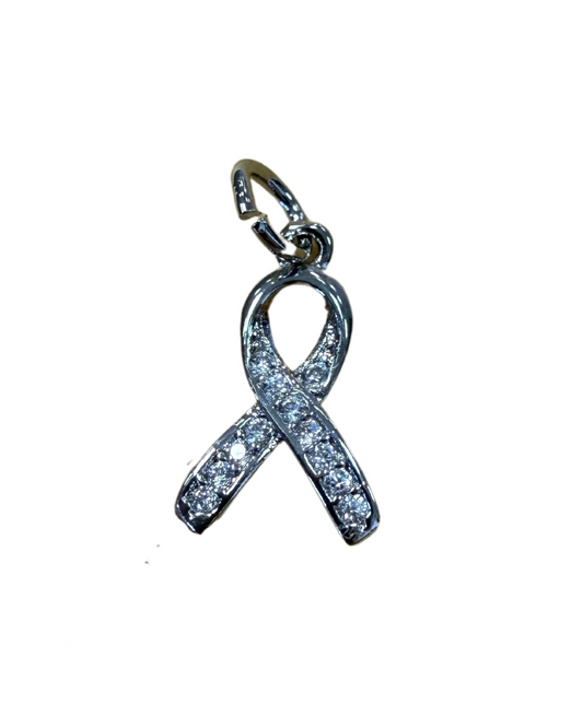 SILVER BREAST CANCER CHARM