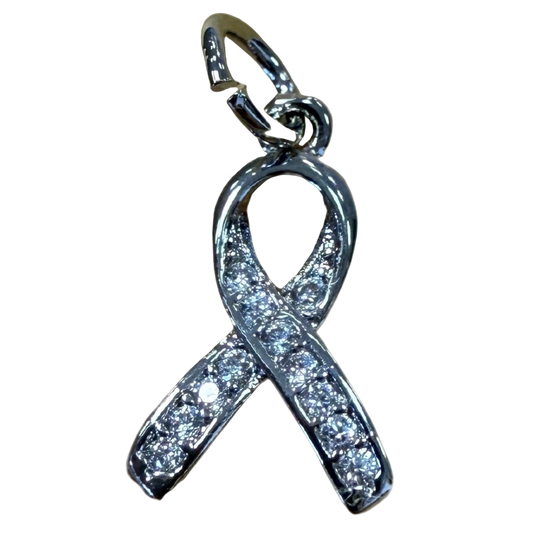 SILVER BREAST CANCER CHARM