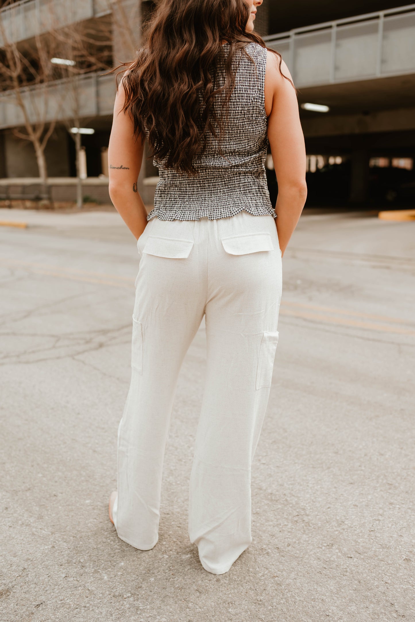 LINEN PULL ON BOTTOMS