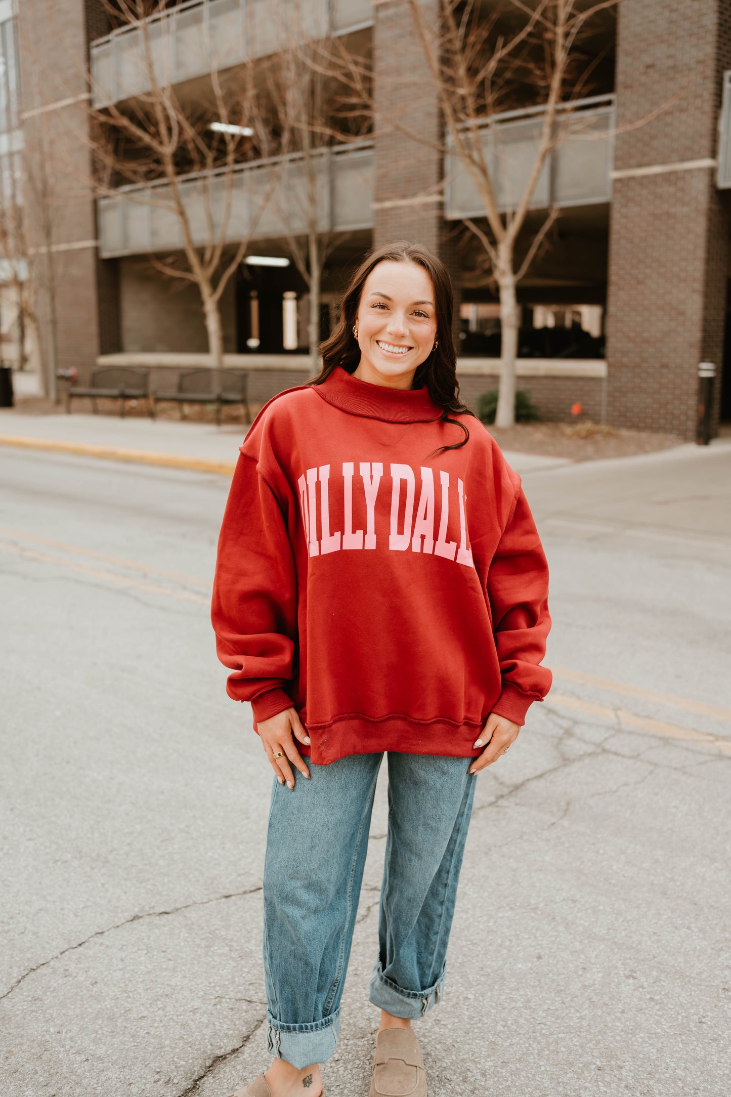 DILLY DALLY MOCK NECK PULLOVER