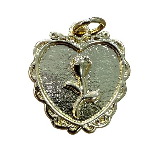 ROSE HEART CHARM