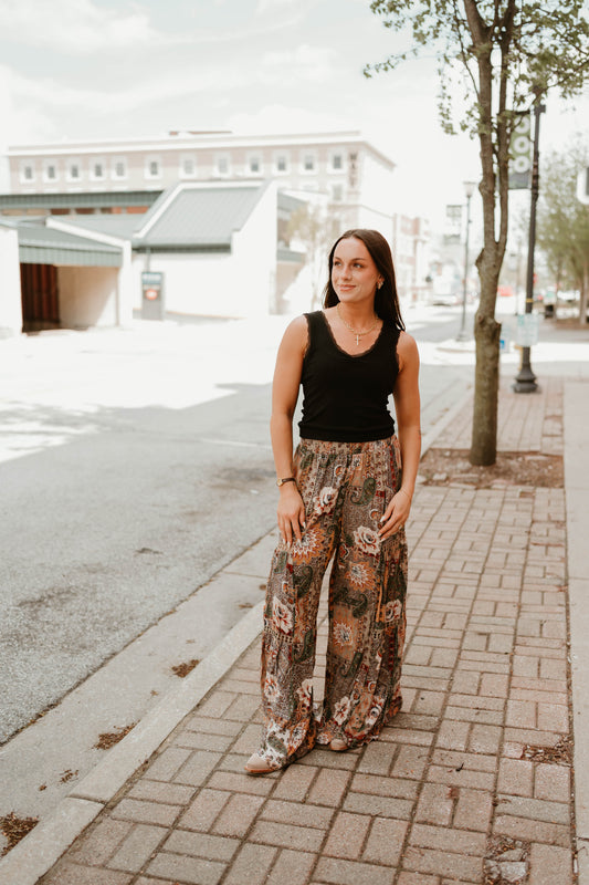 BOHO PRINT LACE INSERT BOTTOMS