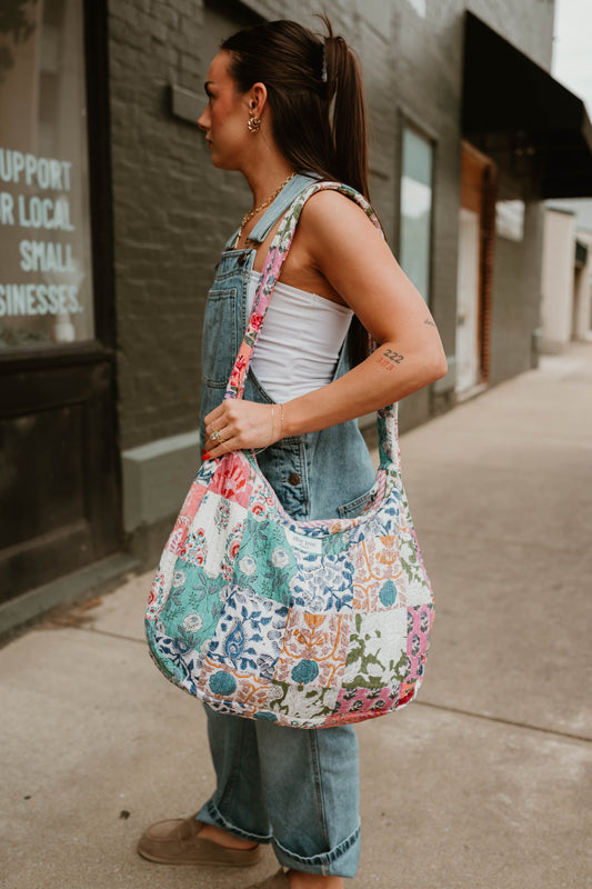 SUNRISE QUILTED PATCHWORK XL CROSSBODY