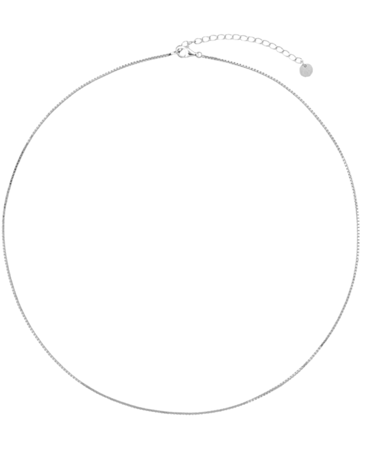 SILVER BOX CHAIN 16IN + 2IN EXTENDER