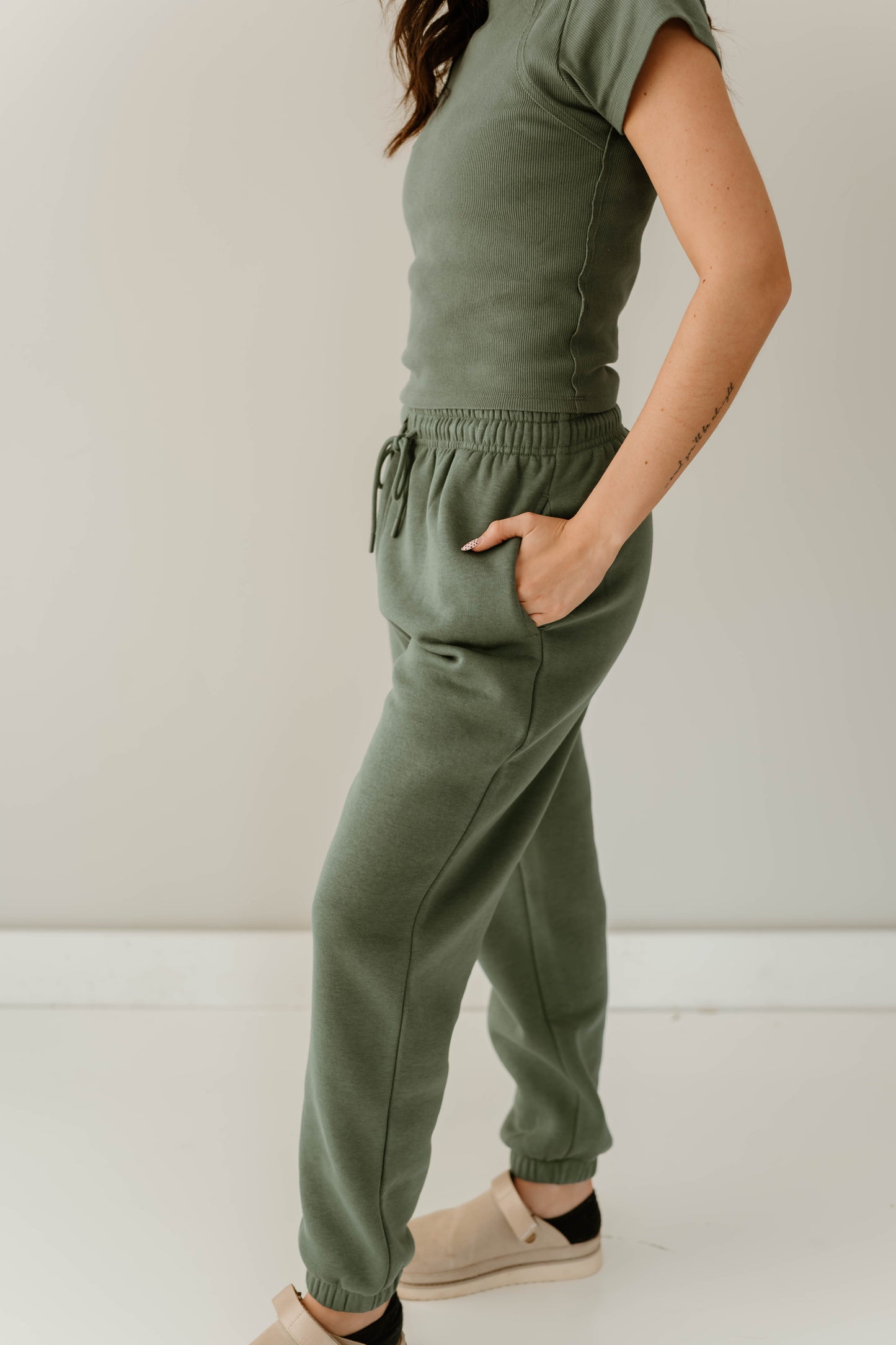 SAGE SHORT SLEEVE + JOGGER LOUNGE SET