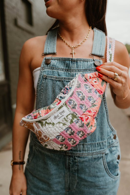 SUNRISE QUILTED PATCHWORK BUM BAG