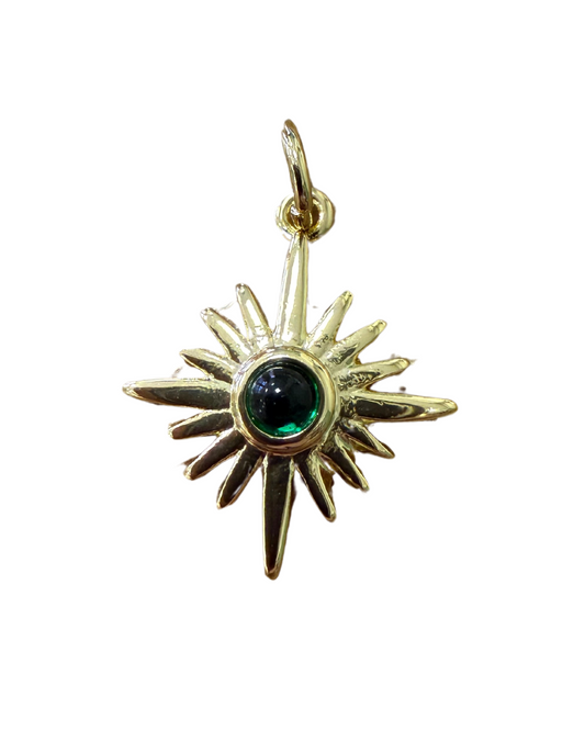 GREEN GEM STAR CHARM