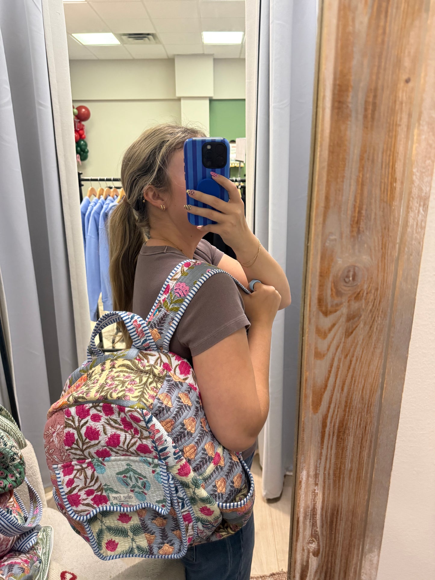 MULTI COLOR PATCH BACKPACK