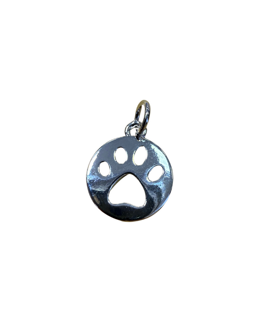 SILVER PAW CHARM