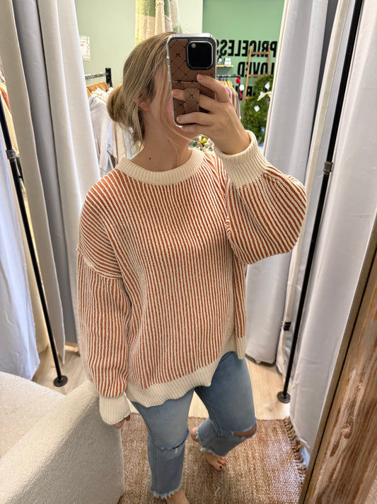 TWO TONED SWEATER