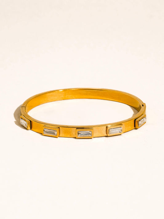 NON TARNISH BAGUETTE CZ BANGLE