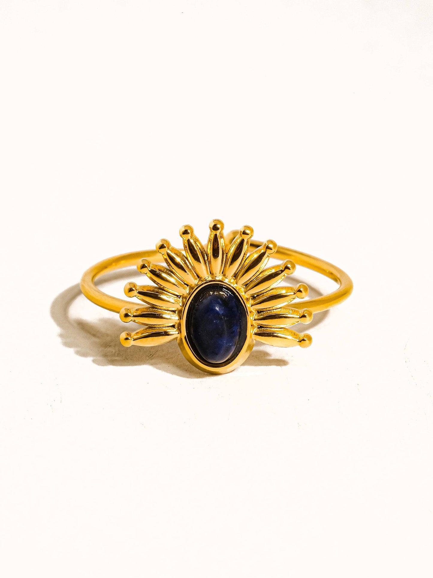 NON TARNISH SUN STONE RING