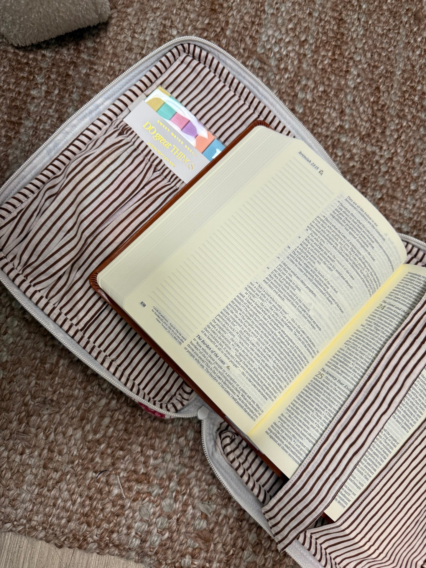 NAVY + PURPLE QUILTED PATCHWORK BIBLE CASE