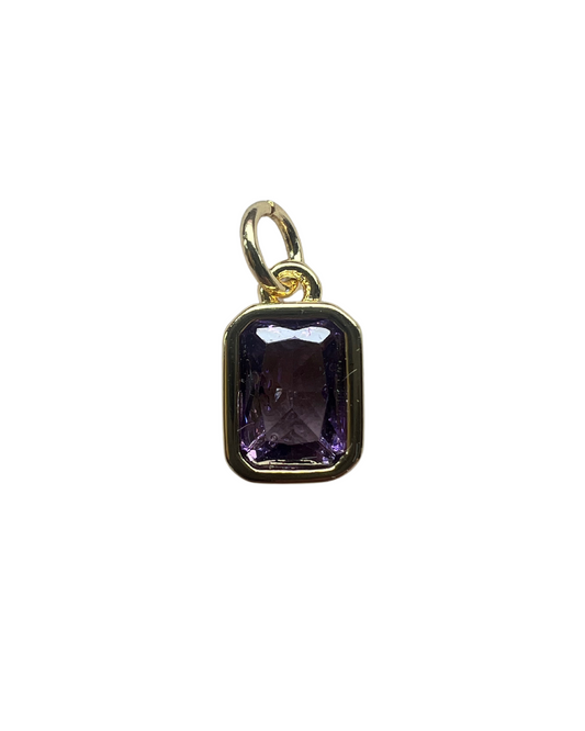 SQUARE BIRTH STONE CHARMS