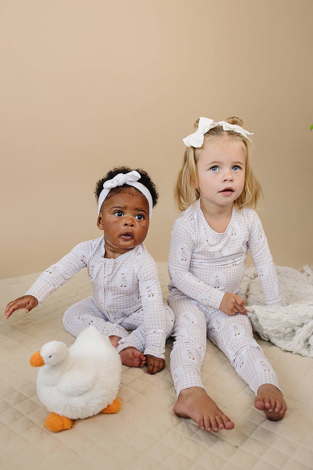 Bamboo Zip Romper | Gingham & Goose