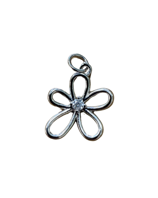 SILVER FLOWER CHARM