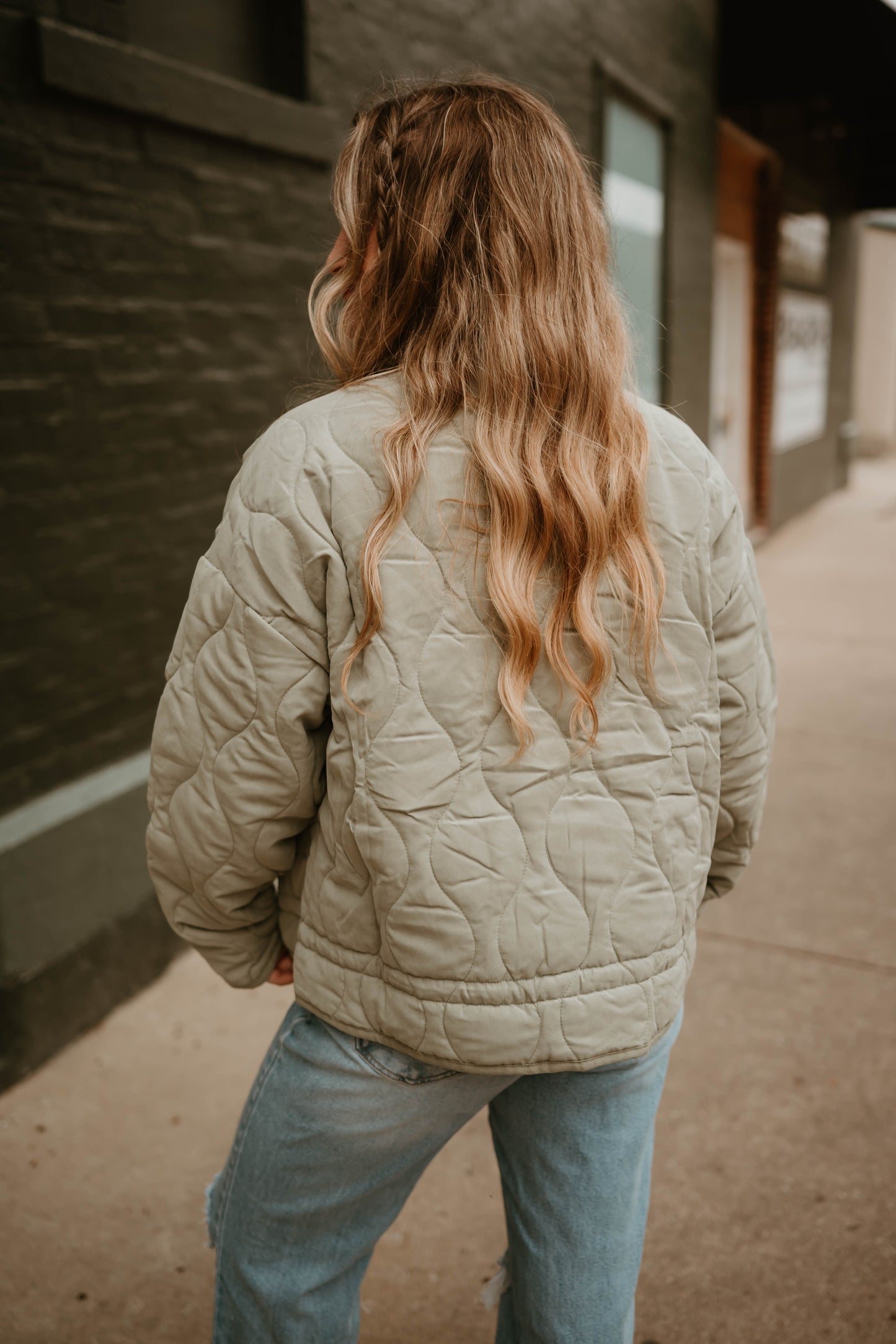 SAGE QUILTED LIGHTWEIGHT JACKET