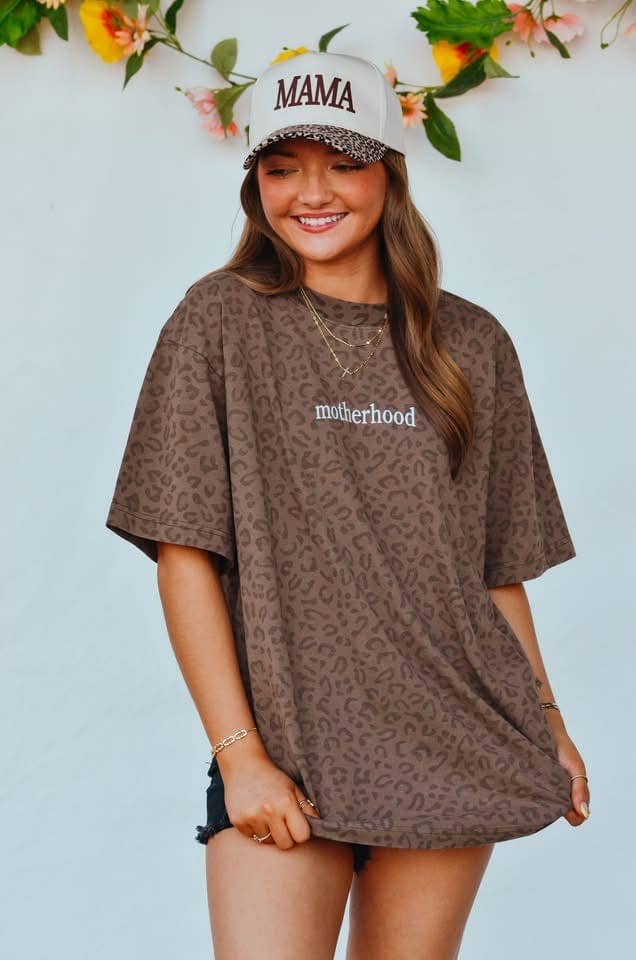 MOTHERHOOD LEOPARD GRAPHIC TEE