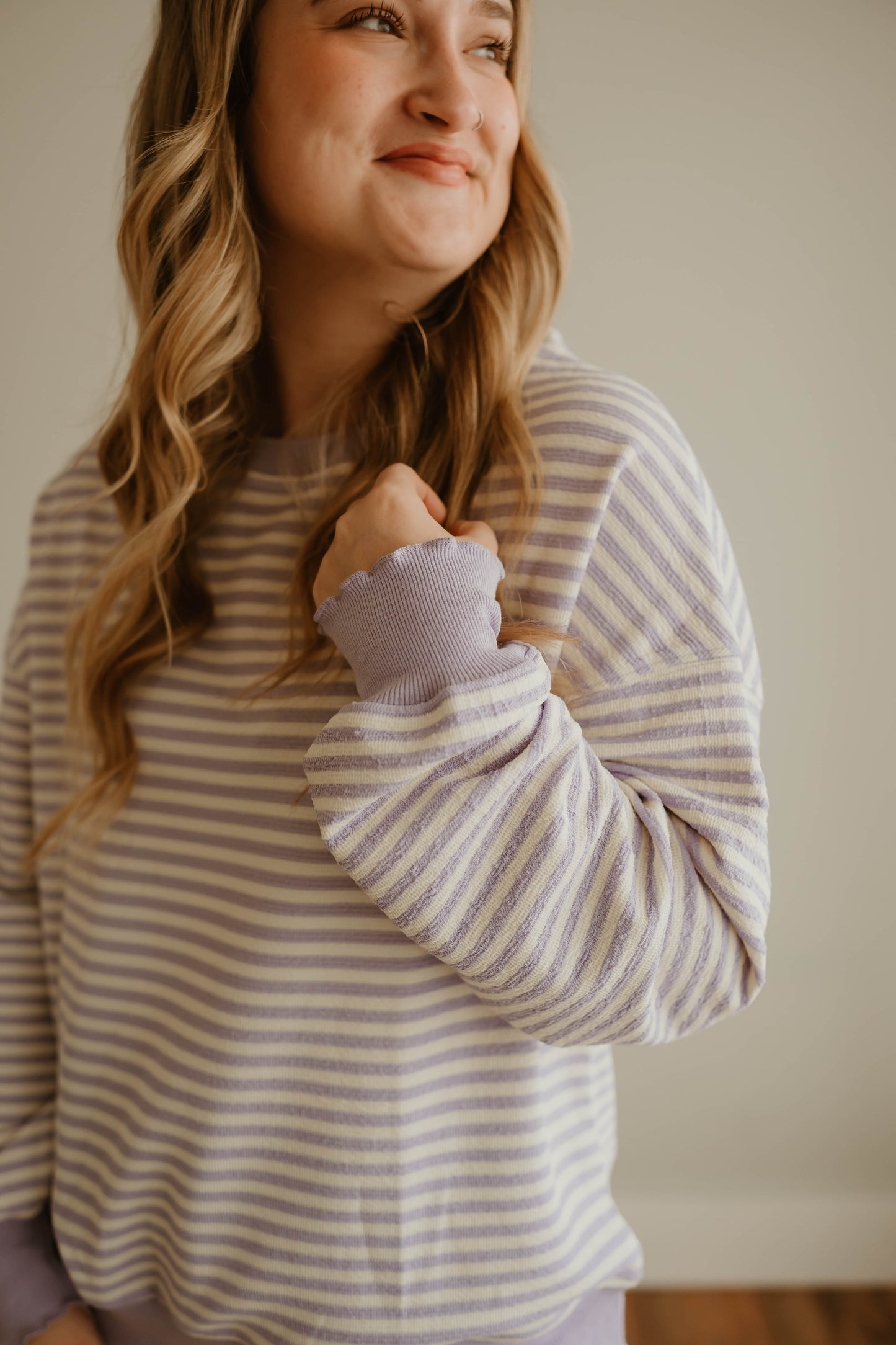 LAVENDER STRIPED LONG SLEEVE