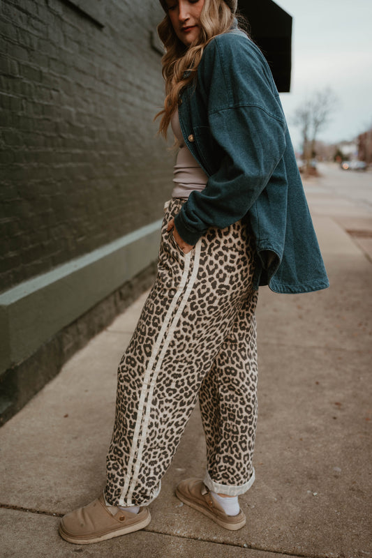 LEOPARD PRINT CANVAS BOTTOMS