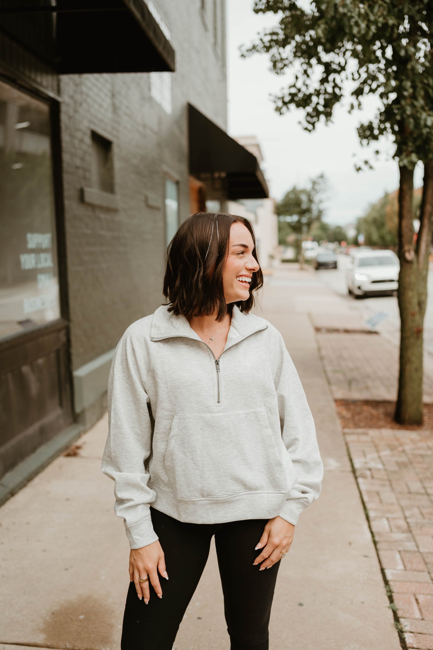 HEATHERED GRAY HALF ZIP SCUBA