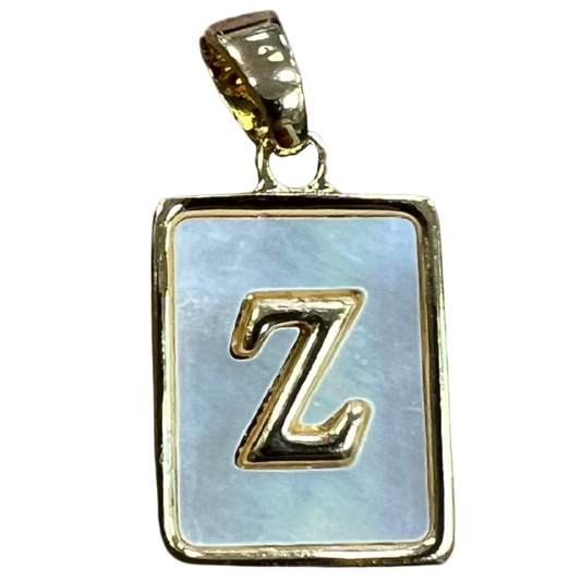 GOLD + OPAL INITIAL PENDANT