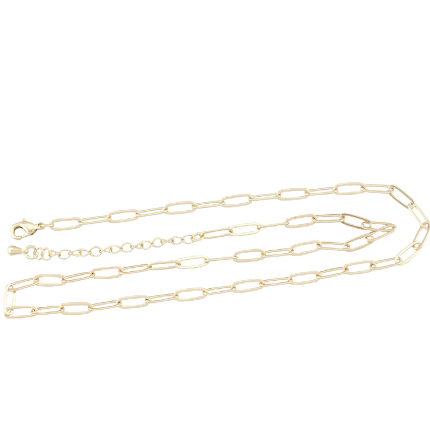 18IN + 2IN EXT. PAPERCLIP FLAT LINK CHAIN