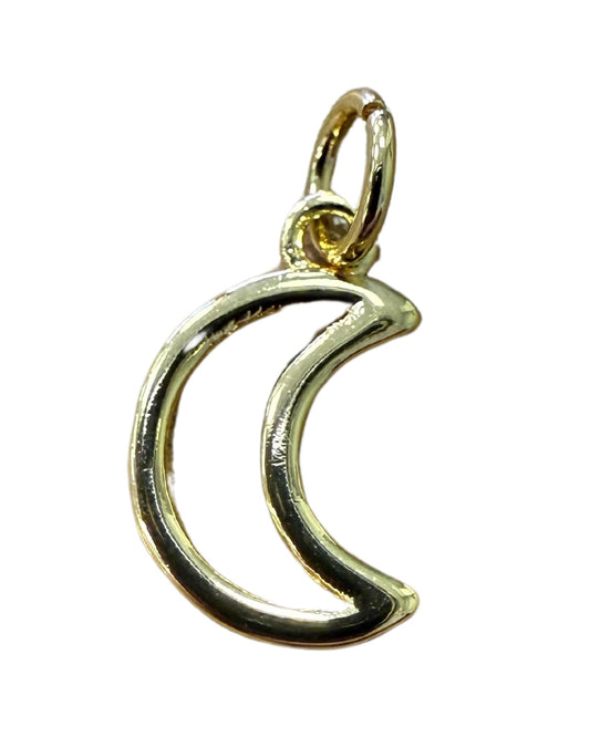 GOLD OPEN MINI MOON CHARM